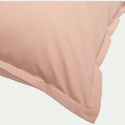 Lot de 2 taies d'oreiller en percale de coton - rose salina 50x70cm