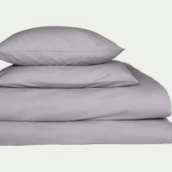 Lot de 2 taies d'oreiller en coton - gris restanque 65x65cm