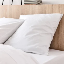Lot de 2 taies oreiller en coton - blanc 65x65cm