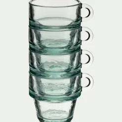 Lot de 4 tasses à café 10cl - transparent