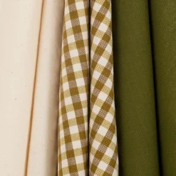 Lot de 3 torchons dépareillés en coton 50x70cm - vert