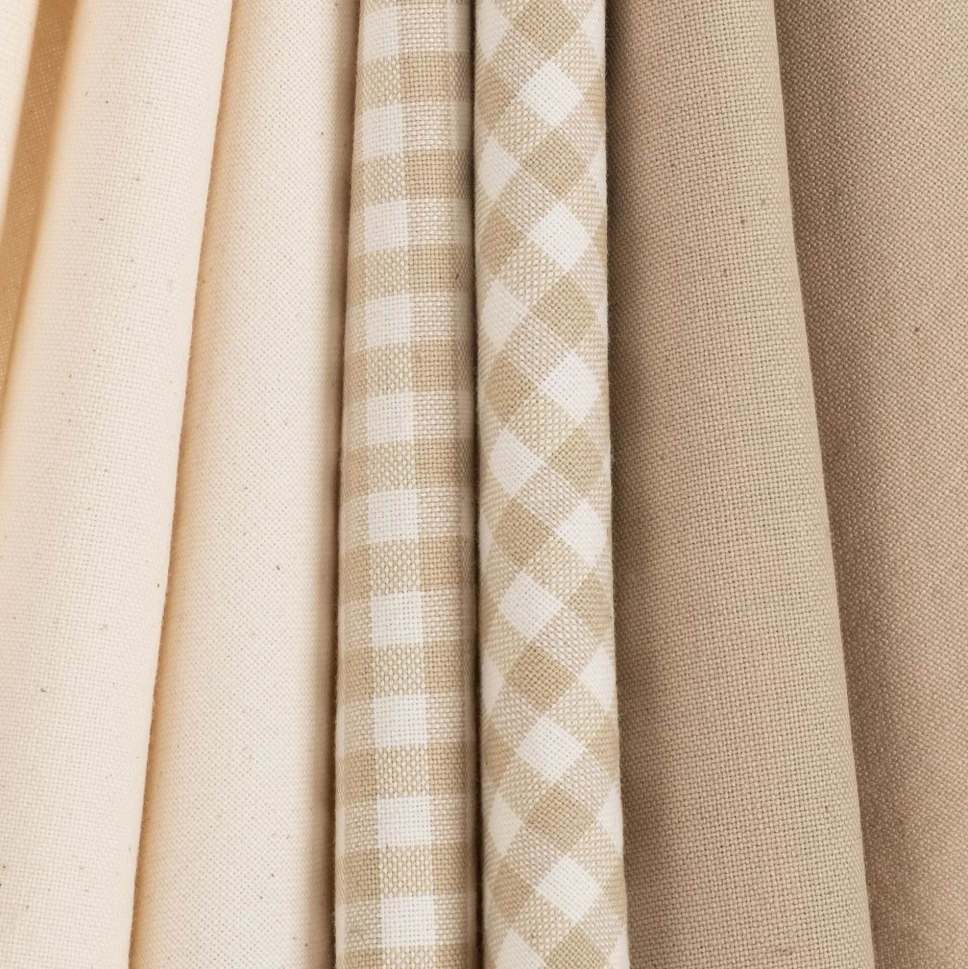 Lot de 3 torchons dépareillés en coton 50x70cm - beige