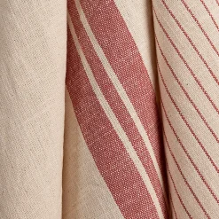 Lot de 3 torchons rayés en coton - beige et terracotta 50x70cm