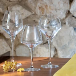 Lot de 6 verres à pied en cristallin 37cl - transparent
