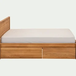 Lot de deux tiroirs de rangement en bois pour lit RENO - bois clair