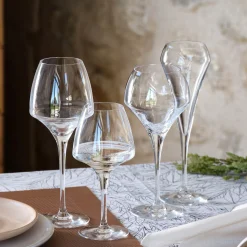 Lots de 6 verres à pied en cristallin 32cl - transparent
