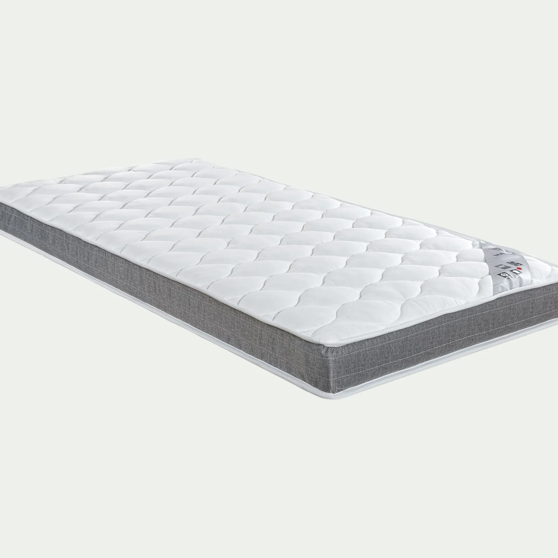 Matelas alinea en mousse accueil équilibré 15cm 90x200cm - blanc