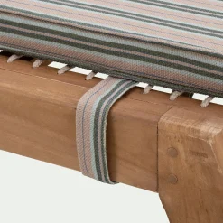 Matelas de bain pliant à motif rayures 190x55cm - beige