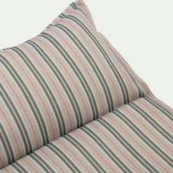 Matelas de plage transportable à rayures - vert