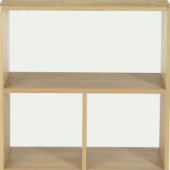 Meuble bas à 3 cases en chêne - bois clair