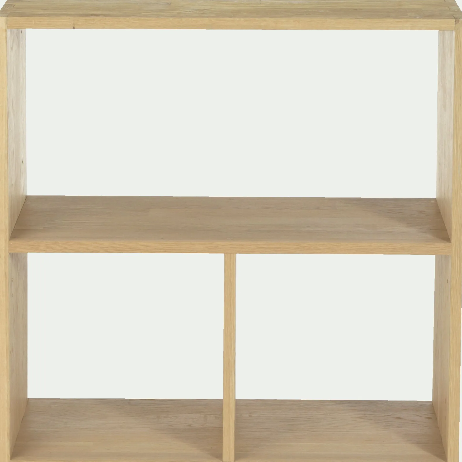 Meuble bas à 3 cases en chêne - bois clair