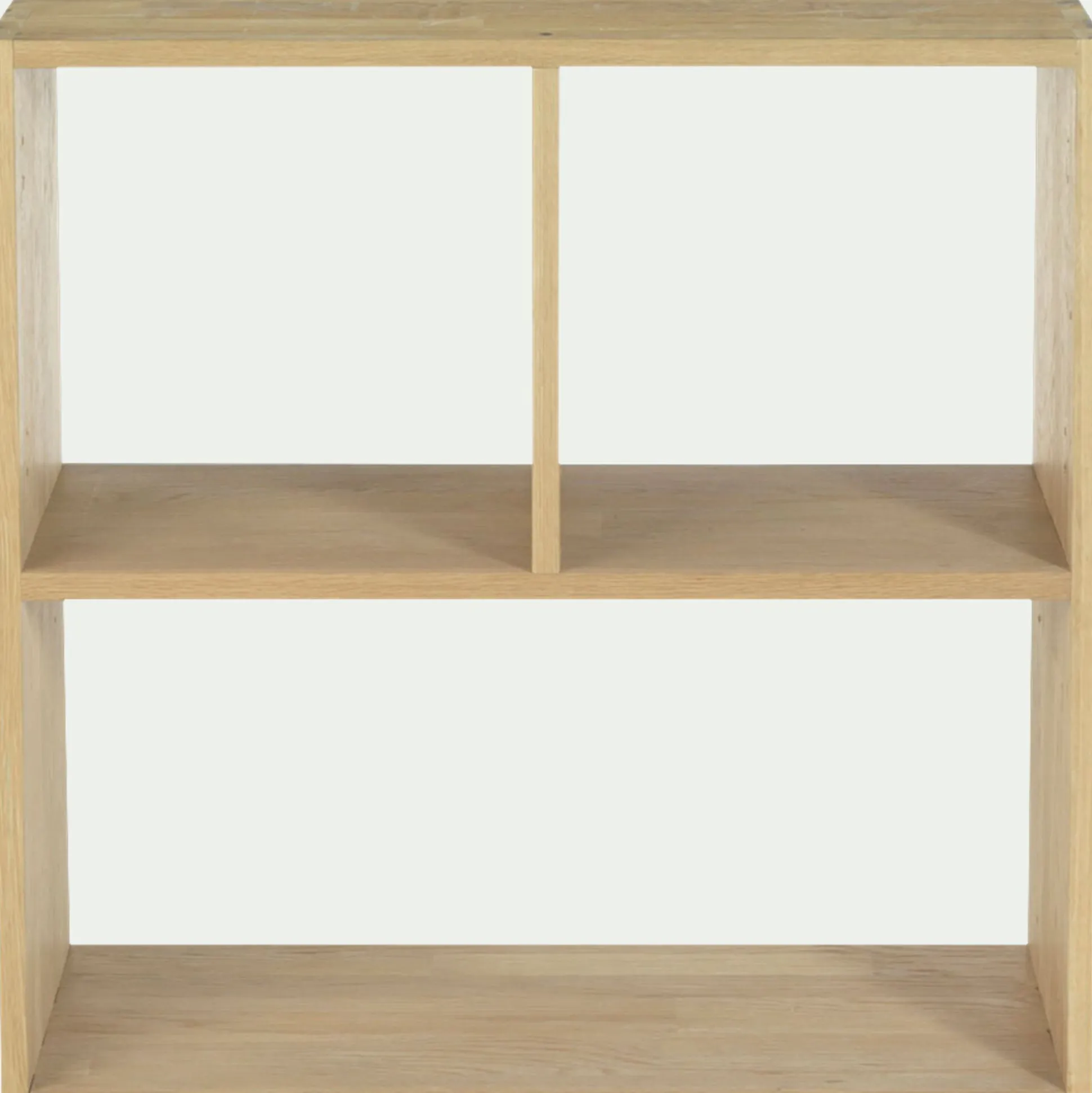 Meuble bas à 3 cases en chêne - bois clair