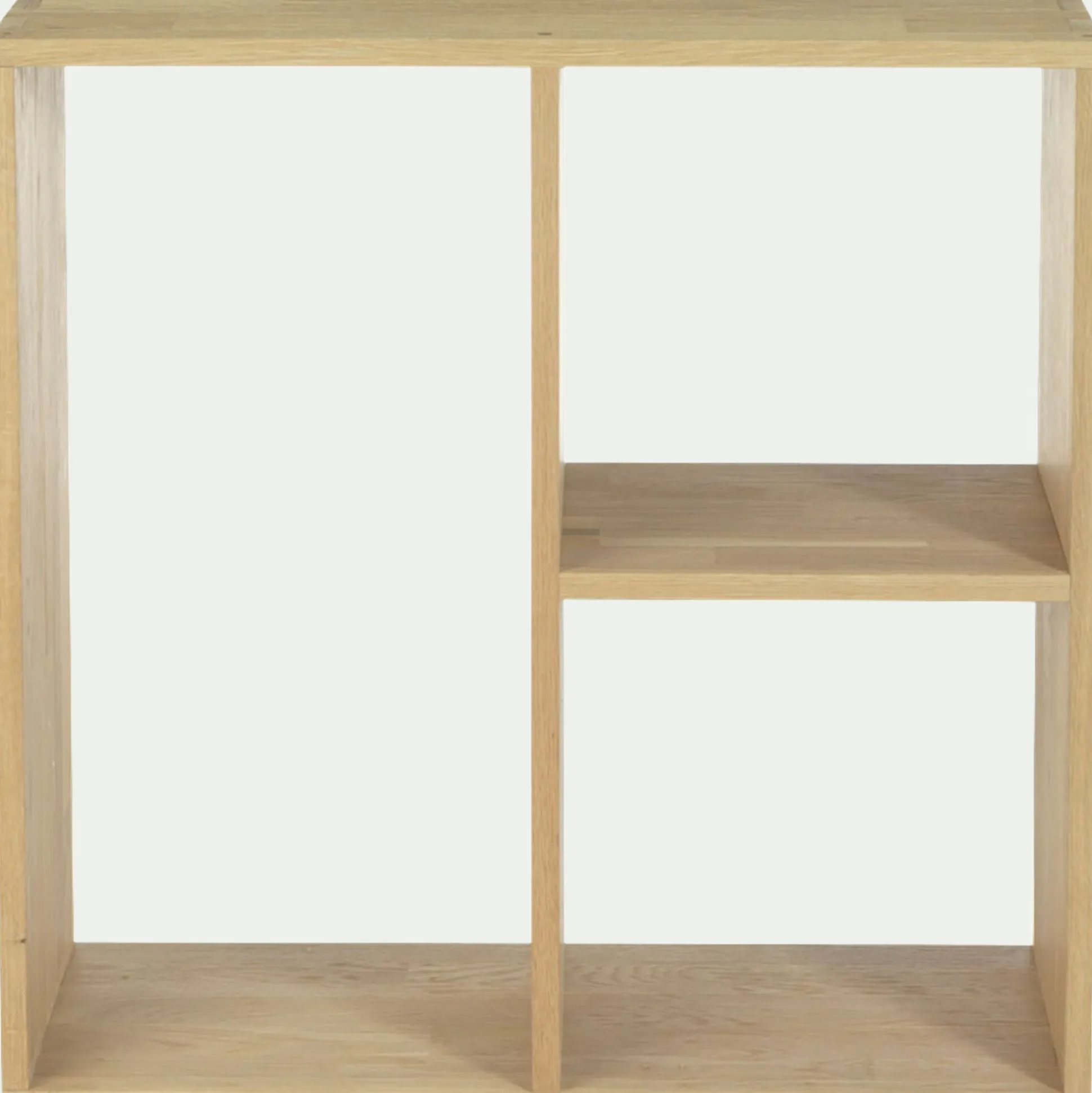 Meuble bas à 3 cases en chêne - bois clair