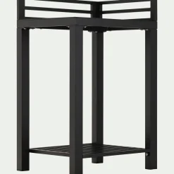 Meuble d'angle de cuisine extérieure en métal - noir