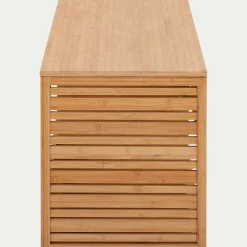 Meuble double sous vasque murale en bambou - L120cm