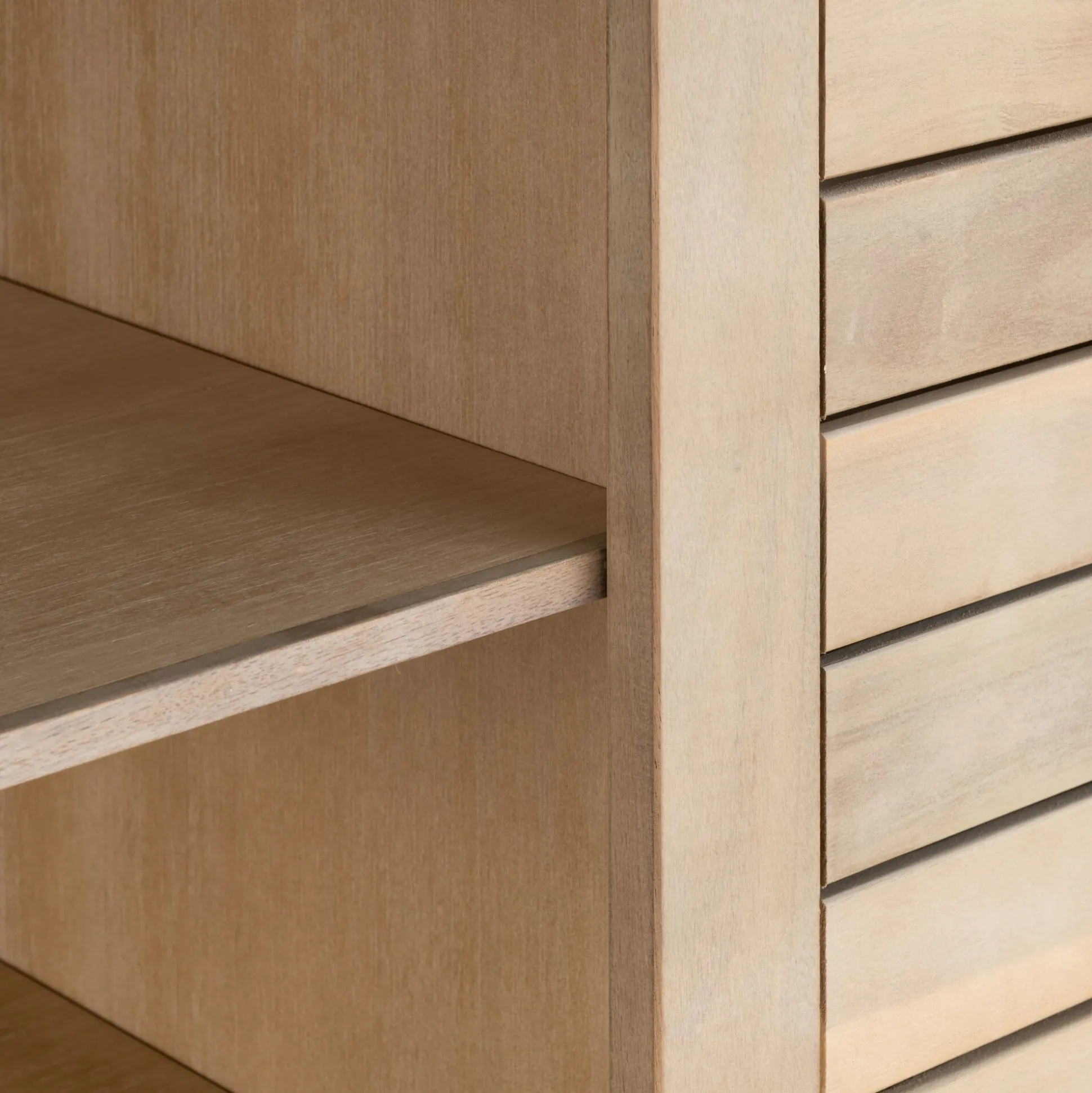 Meuble sous-vasque simple 1 porte en acacia massif - L90cm