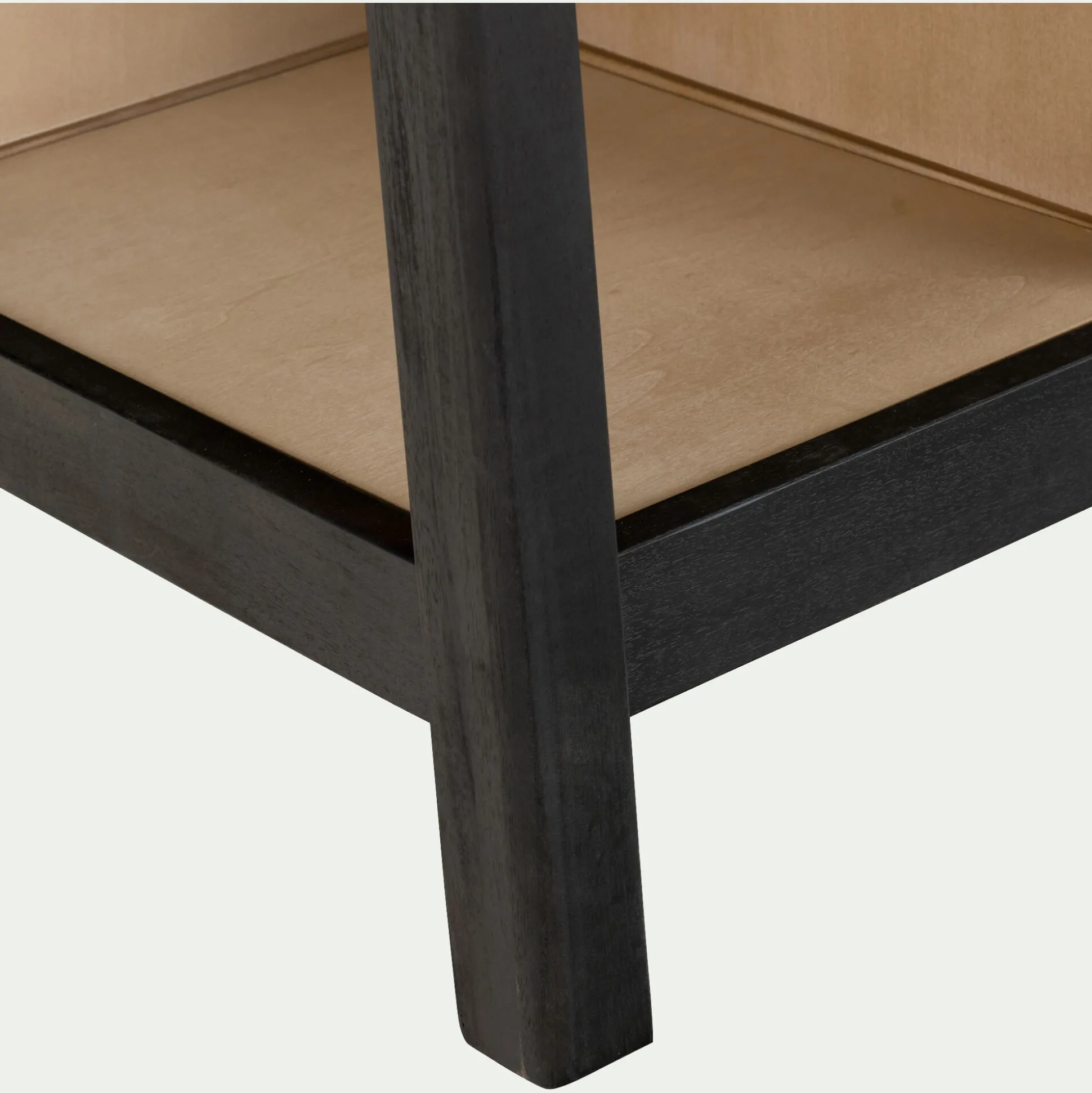 Meuble sous-vasque simple 1 porte en acacia massif - L90cm