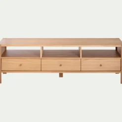 Meuble TV en chêne L160cm - bois clair
