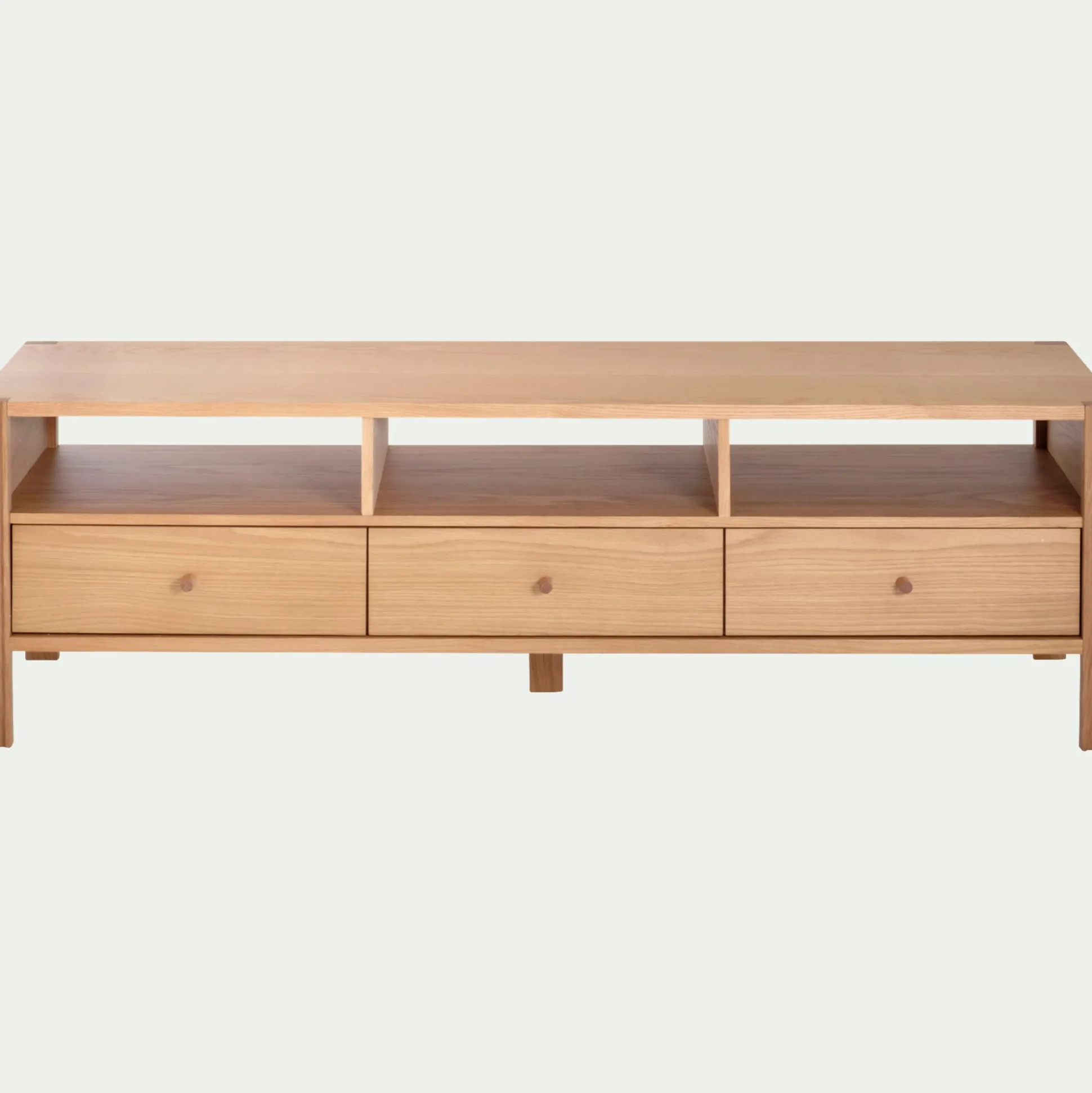 Meuble TV en chêne L160cm - bois clair