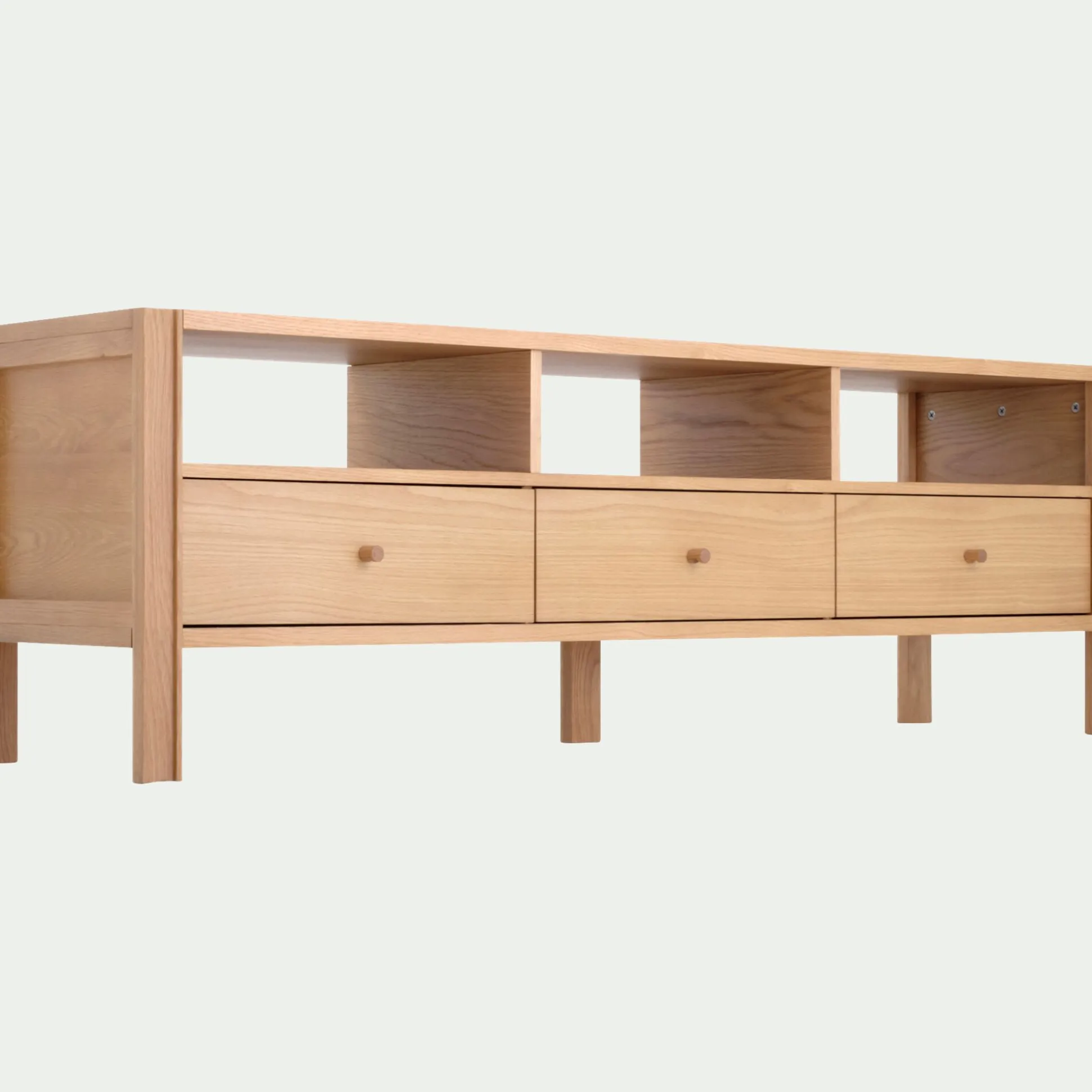 Meuble TV en chêne L160cm - bois clair