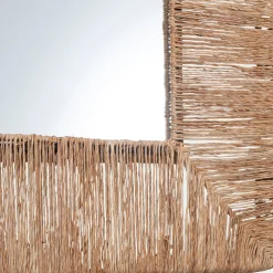 Miroir carré en jonc de mer - naturel 76x76cm