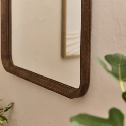 Miroir en bois de manguier 51x71cm - bois foncé