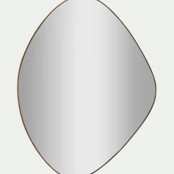 Miroir organique en métal 58,5x60cm - doré