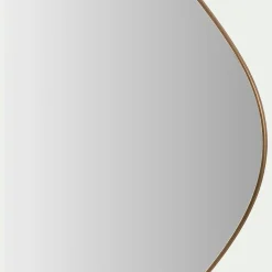 Miroir organique en métal 58,5x60cm - doré