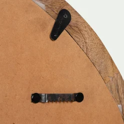 Miroir ovale en bois de manguier H120cm - naturel