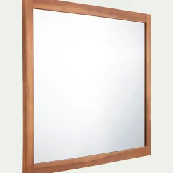 Miroir rectangulaire de salle de bain en acacia - 88cm