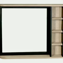 Miroir rectangulaire de salle de bain en acacia massif - L90cm