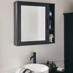 Miroir rectangulaire de salle de bain en bois de cèdre - L61,5cm