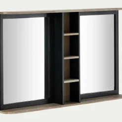 Miroir rectangulaire de salle de bain en acacia massif - L120cm