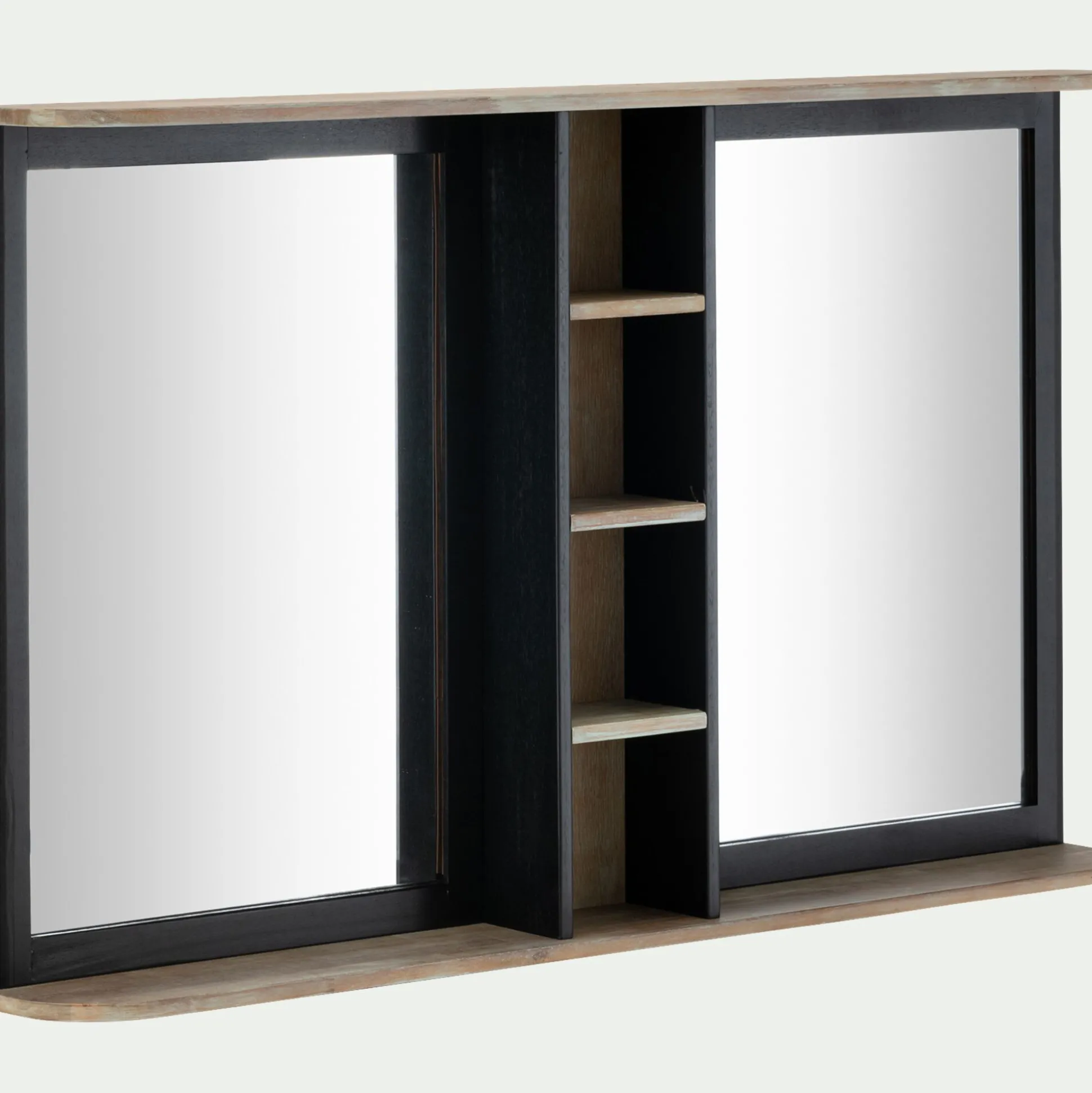 Miroir rectangulaire de salle de bain en acacia massif - L120cm