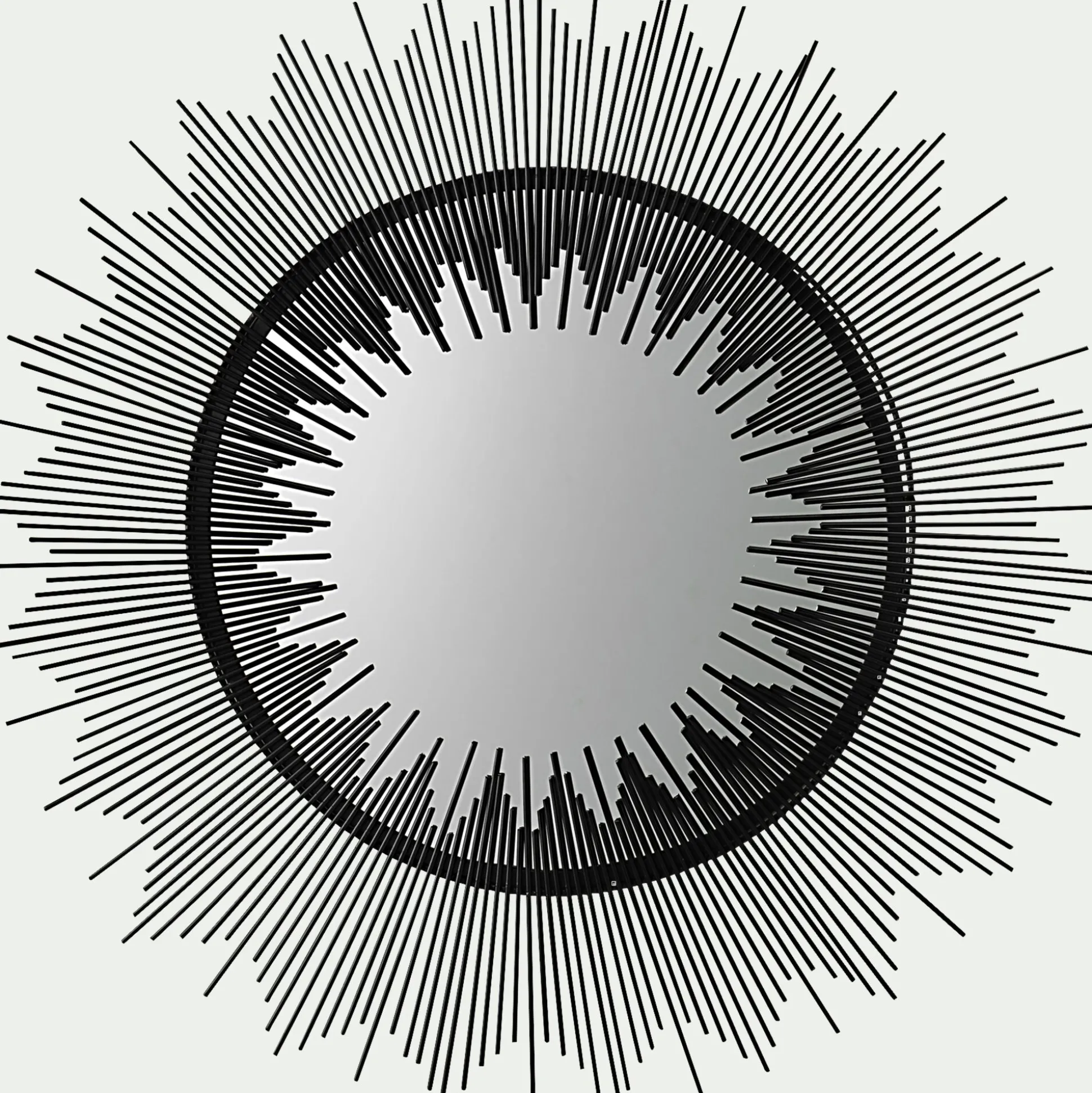 Miroir soleil en acier et verre - gris D81cm