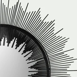 Miroir soleil en acier et verre - gris D81cm