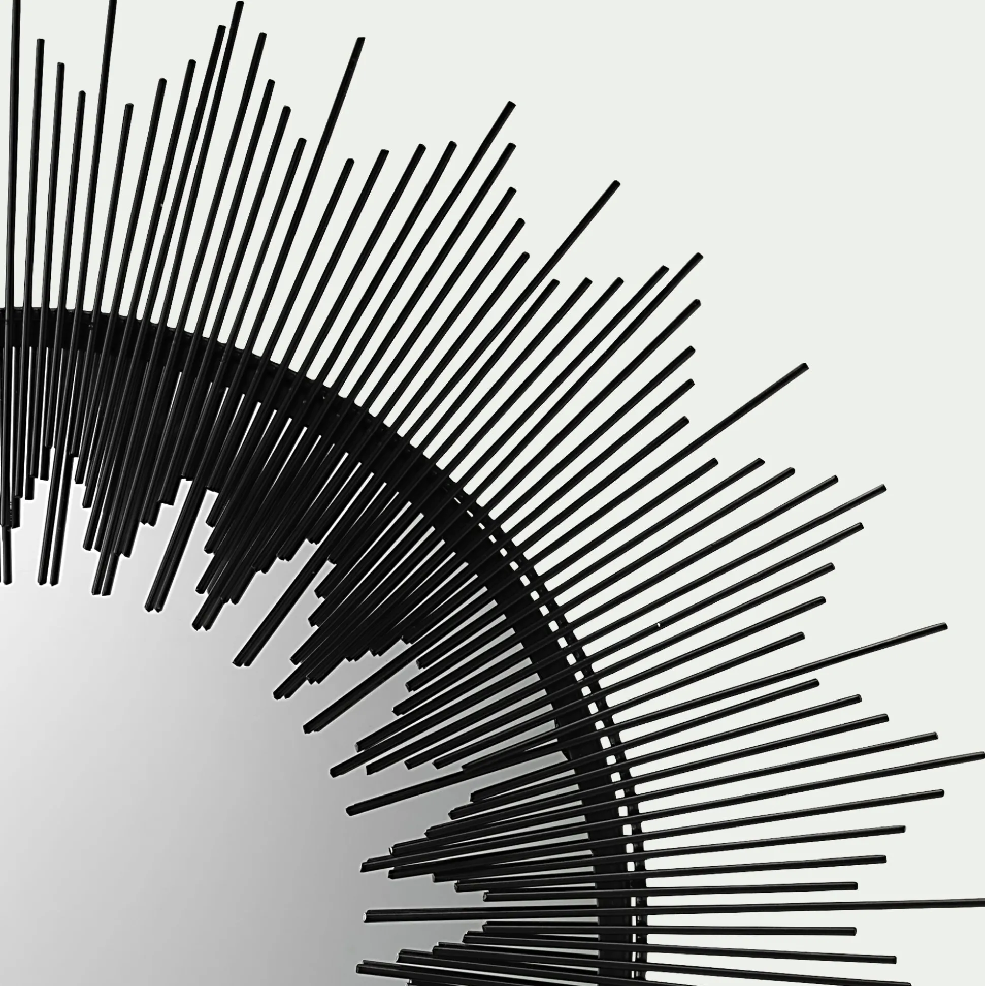 Miroir soleil en acier et verre - gris D81cm