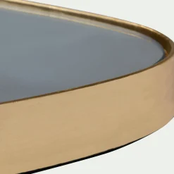 Miroir triangulaire - doré 42x62,5cm