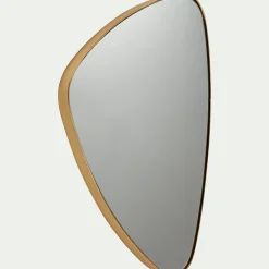 Miroir triangulaire - doré 54x35cm