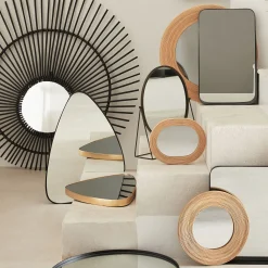 Miroir triangulaire - noir 42x62,5cm