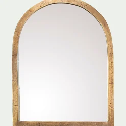 Miroir voûte en métal vieilli - doré 46x61cm