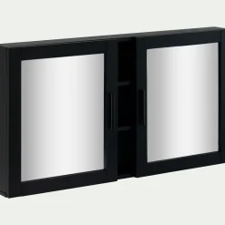 Miroirs rectangulaires double de salle de bain en bois de cèdre - L110cm