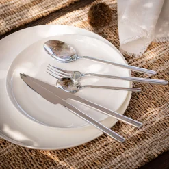 Ménagère 24 pièces en acier inoxydable poli - gris argenté