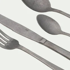 Ménagère 16 pièces en inox - argenté vieilli