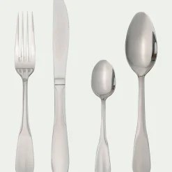 Ménagère 24 pièces en inox - gris aluminium