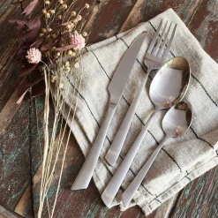 Ménagère 24 pièces en inox - gris argenté