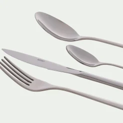 Ménagère 24 pièces en inox - gris argenté