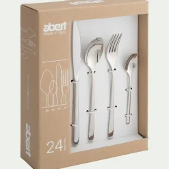 Ménagère 24 pièces en inox - gris argenté