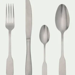 Ménagère 24 pièces en inox - gris métallisé