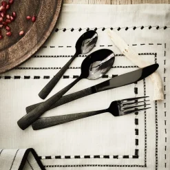 Ménagère 16 pièces en inox noir